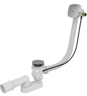 Слив-перелив для ванны AlcaPlast с напуском воды через перелив 57см хром A564KM1